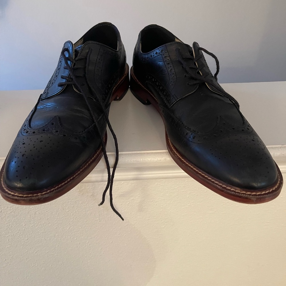 Banana Republic Crosby squared Fleetwood Brogue men’s 9.5 M black dress shoe